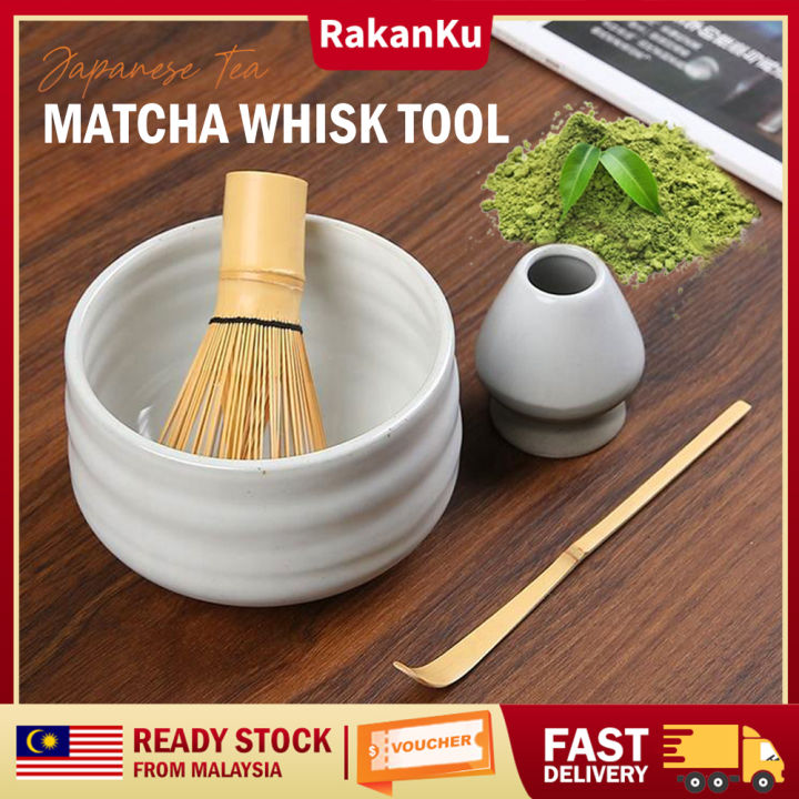 RakanKu MALAYSIA Japanese Matcha Tea Tools NonToxic Bamboo Scoop Whisk