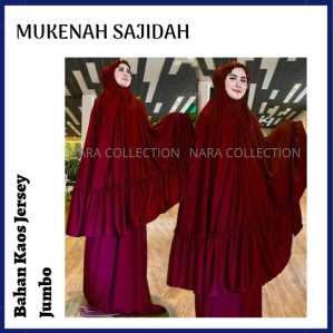 MUAT BB 100kg - Mukenah Jumbo Polos Rempel Bahan Kaos Jersey Mukena SAJIDAH Bigsize XXXL Rempel Adem Bahan Melar Tidak Terawang FREE TAS Model Terbaru Kekinian Murah Terlaris