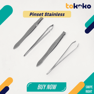 Pinset Stainless Pencabut Bulu Ketek Penjepit Kumis Jenggot Bulu Hidung Anti Karat Murah