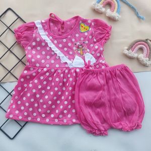 Baju Bayi Perempuan Dress Anak 0-6 Bulan Lucu Set Celana