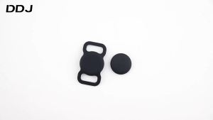 Waterproof Tracker Dog Collar Holder GPS Dog/Cat Trackers (Smart Tag Included) Works with iOS (Only) Find My App for Dogs Cats Pets -1 Pack Black