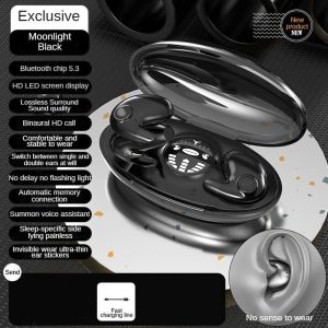 Ultra-thin mini in-ear bluetooth earphones with mic original earphones wireless bluetooth high quality sound headset with microphone headsetwireless earbuds super strong bass noise cancellation touch control ultra thin mini in ear sleeping earbuds