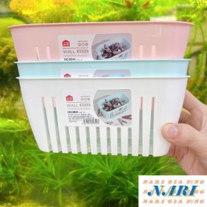 Giỏ rổ dán tường nhà bếp nhà tắm treo vật dụng bàn chải bông tắm nhà bếp tiện dụng - gia dụng Nari