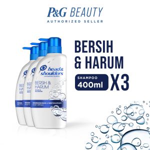 [Paket isi 3] Head & Shoulders Shampoo Anti-Dandruff Clean & Balanced 400ml