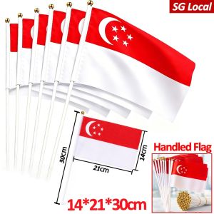🌹SG Local Stock🌹 SG 61th Singapore Flag Enamel Pin Badge Brooch National Flag Lapel Pin Collection Wholesale