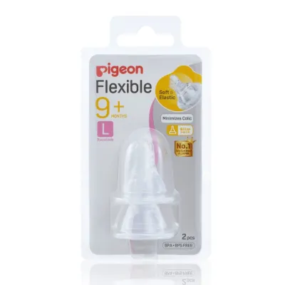 Original Pigeon Peristaltic Slim Neck Nipple Teat Teats Size - S/M/Y/L/LL (2 Pcs)