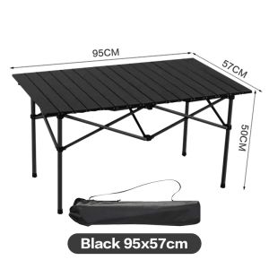 【OJY】Foldable Camping Table Egg Roll Tables Meja Makan Outdoor Picnic BBQ Meja Lipat Hiking Fishing Desk Camp Table Multi Purpose Extra Light Weight Dining Table Camping Equipment Outdoor Anti-Rust Waterproof High Strength Foldable Table