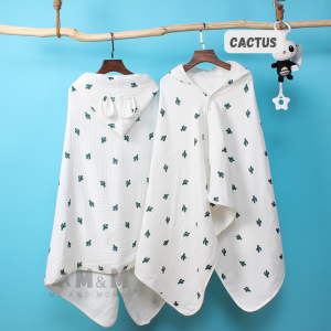 Selimut baby cotton blanket bayi topi hooded lembut halus newborn kintakun karakter premium