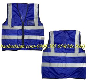 Áo lưới Phản Quang kiểu dán kèm 4 túi tiện dụng vải lưới thoát mát thấm hút mồ hôi- Hình thật