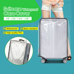 KOVEX Luggage Cover Waterproof PVC Black Trim Fully Transparent Suitcase Protective Case For Travel Home 【COD】