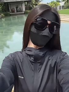 【SG🚚】UPF 50+ Ice Silk Sun Protection Mask Women Anti-UV Face Mask Breathable Eye Cover for Travel Driving Outdoor Summer