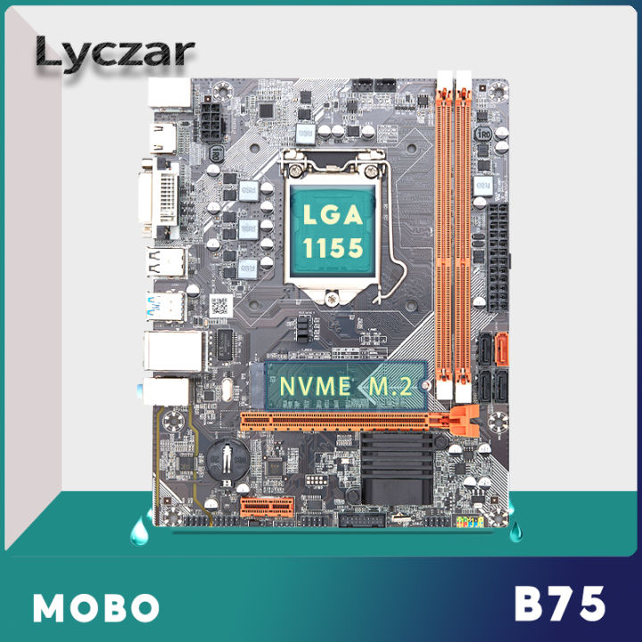 B75 desktop motherboard NVME LGA 1155 for 2nd/3rd gen i3