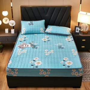 Mattress Protector Elastic Fitted Bedsheet Singe Double Queen King Quilted Bedsheet Cotton Mattress Cover bed protector