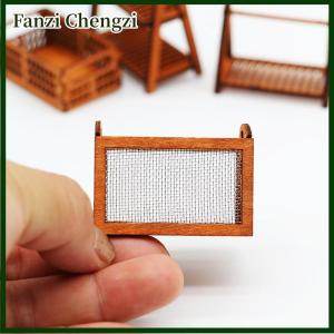 Fanzi 1 12 Dollhouse Hollow Iron Mesh Storage Box Miniature Storage Basket Model Dolls House Accessories