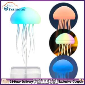 【Local Shipment】 LED Cute Jellyfish Desk Lamp with Base Jellyfish Dancing Leg Light RGB Ambient Night Light for Bedrooms Living Room