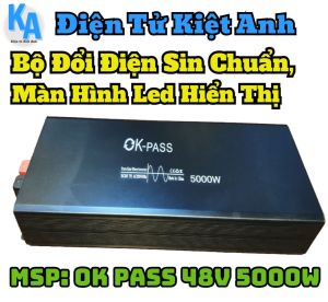 Bộ đổi điện sin chuẩn 5000W 48V sang 220V có màn hình hiển thị OK PASS 48V 5000W