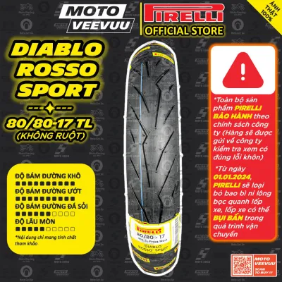 [MTVV] Vỏ lốp xe máy PIRELLI Diablo Rosso Sport đủ size xe ga xe số 60 70 80 90 100 110 120 130 140 150 14 17