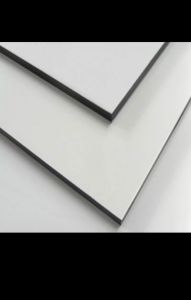 3MM White & Silver Aluminium Composite Panel / ACP SIZE A4