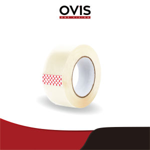 Lakban Isolasi 2 Inch x 200 Yard Coklat Dan Putih Bening Clear Transparan OVIS