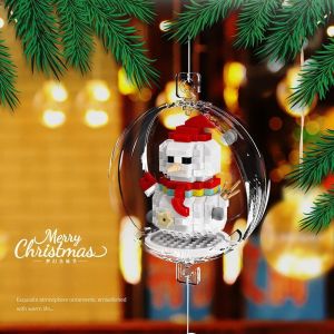 Christmas Tree Hanging Ornaments Santa Claus Snowman Christmas Gift Building Blocks Sets Christmas Ball Gifts