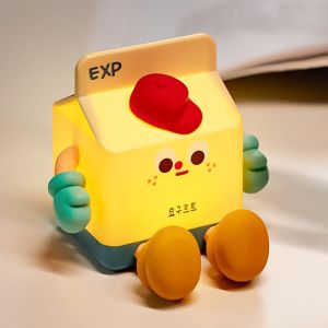 🇸🇬 [READY STOCK] Milk Box Small Night Light Rechargeable Atmosphere Light Birthday Silicone Light Clapping Light Childrens Gift