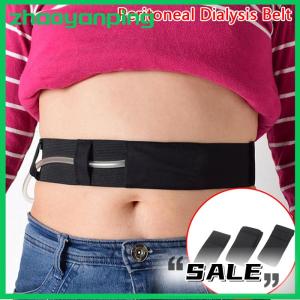 zhaoyanping สายรัดท่อฟอกไตทางช่องท้องสีดำปรับได้ระบายอากาศได้ดีรองรับหน้าท้อง