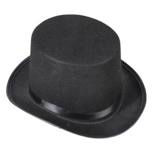 Black Polyester Felt Satin Top Hat Magician Hat Gentleman Hat Party Costume Accessories One Size Fits Most Adult Kids