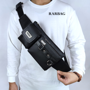TAS PRIA Tas Selempang Waterproof POLO AMSTAR Bahan Ballon Waterproof Waistbag Tas Pinggang Tas Selempang Terbaru