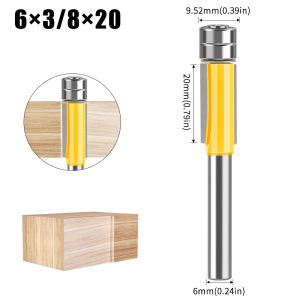 Double Bearing Trimming Cutter Double-edge Straight Router Bit Woodworking Milling Cutter Trimming Machine Tool Cutting Tools