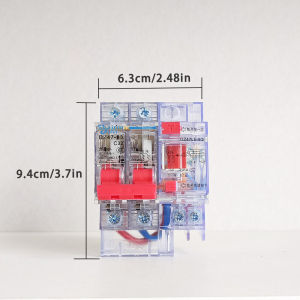 Shairme Leakage protector with air switch transparent style 2P MCB ELCB RCBO RCCB air open leakage circuit breaker 220v household miniature circuit breaker 10A 16A 32A 40A 50A 63A