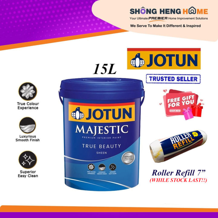 15L JOTUN Majestic True Beauty Sheen (Color Option) + Freegift | Lazada