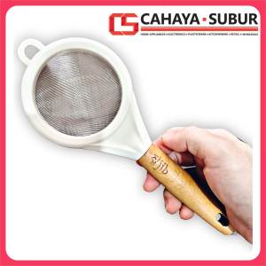 CSS Saringan Teh Kopi 8cm Stainless Steel Gagang Kayu Strainer Ayakan Saringan Ceko Premium