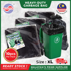 MAXONIC 10PCS SIZE XL HEAVY DUTY GARBAGE BAG | RESTAURANT/PLANTATION RUBBISH TRASH BAG | BEG PLASTIK TONG SAMPAH