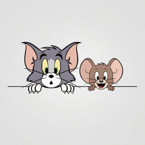 Car Sticker Creative Cat And Mouse For Car/Motorcycle/Electric Vehicle Owners/Decorative Cartoon Reusable Decal/Body Cover Personalization