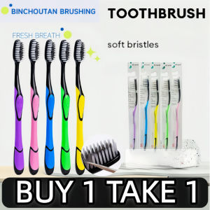 【BUY 1 TAKE 1 】Adult Soft Bristle Toothbrush With Independent Packaging Soft Bristled Toothbrush 5 Random Color For Adult Couples Home For Travel