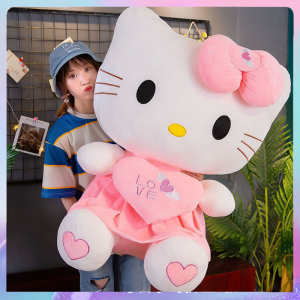 25/100cm Genuine Love Hello Kitty Stuffed Toys Cute Cat Item Sale Big Size Doll Kt Cat Plush Toy Sleeping Pillow Birthday Present For Girlfriend Girl