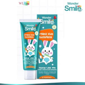Wonder Smile Kids วันเดอร์สมายด์คิดส์ ยาสีฟันเด็กออร์แกนิค กลิ่นส้มยูสุ ป้องกันฟันผุ ( ขนาด 30 กรัม )