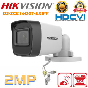 Hikvision CCTV Camera DS-2CE10DF3T-PFS Camera 2MP HD 24/7 Full-Color With Audio Built-in Mic Security Camera Bullet Camera Outdoor IP67 Waterproof