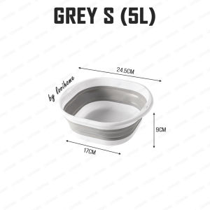 SG 5L/10L/15L Foldable Wash Basin Collapsible Washing Basin Multipurpose Plastic Pail Laundry Tub Portable Travel Bucket