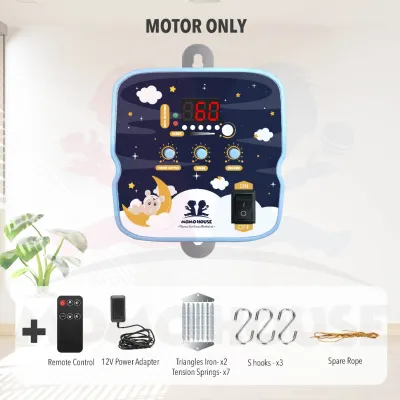 Mabehouse Electric Baby Cradle 7 Springs Remote&Bluetooth Auto Electric Cradle Controller Baby Swing