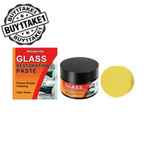 Glass Scratch Repair Cream 50g with Sponge for Car Windshield and Window Water Spot Removal