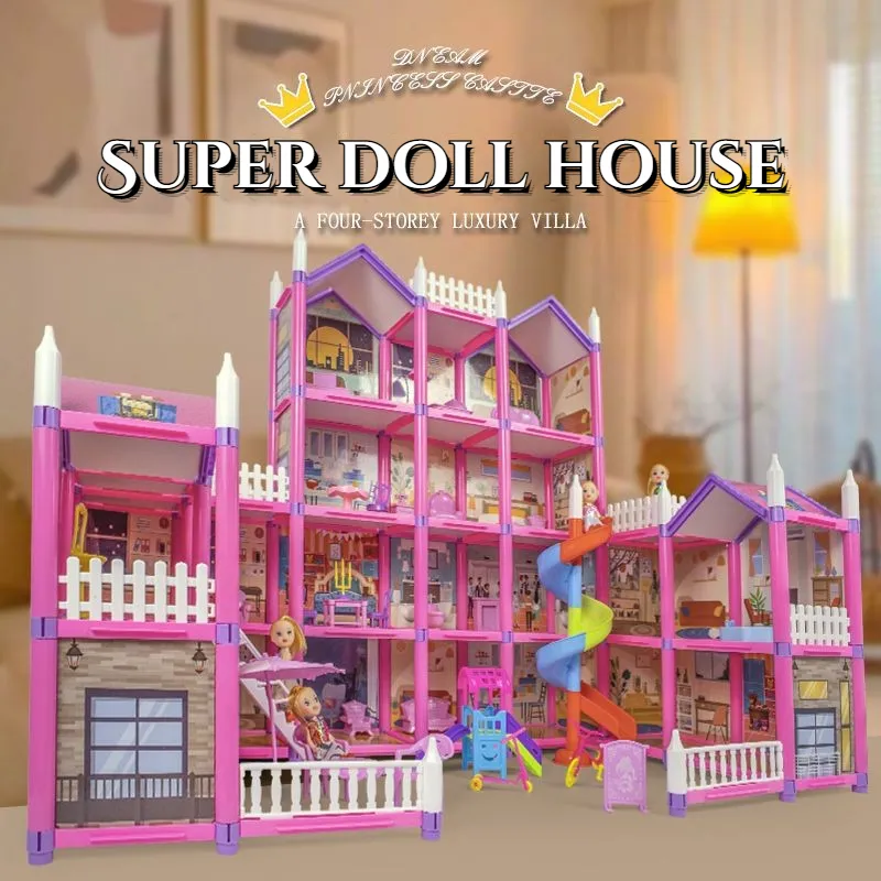 Large size Princess Dream Castle Doll House Assembled Doll House