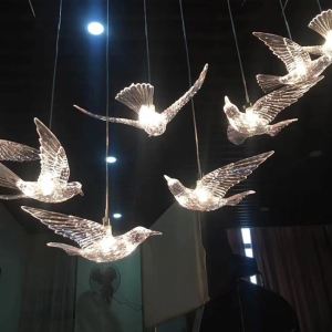 OFOPL 10pcs ROMANTIC MIRROR CEILING LAMP 10 HEADS ACRYLIC WATER DROP LED LIGHT FOR WEDDING DECORATION