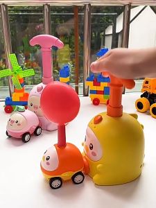 Oldlaiben Aerodynamic Balloon Car Toy Pig Flying Air Powered Ride on Cartoon Animal Kids Educational Play Kereta Mainan