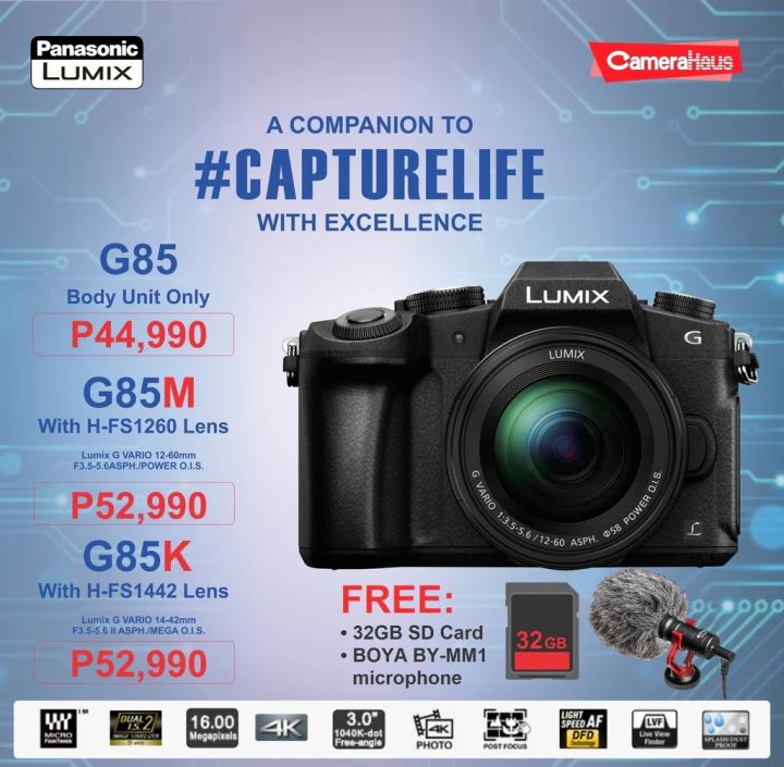 Panasonic G85 Video PANASONIC LUMIX G DMC-G85 Body Only 4K Video