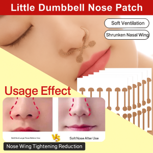 💝Hot Sale💝New Nasal Patch Selfadhesive Soft Elastic Nose Fracture Repair Patch Small Dumbbell Nose Wing Patch Soft Elastic Self Adhesive Nasal Wing Retraction Correction Wide Nostrils Nose Shaping Contouring Stickers