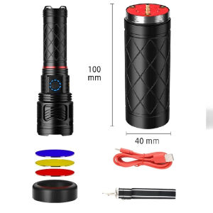 Powerful LED Flashlight Tactical Flashlight Super Bright Spotlight Long Range Unlimited connection battery Torch Power Display