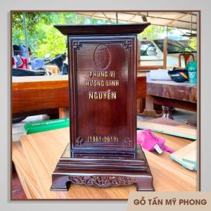 Chạm khắc theo yêu cầu Bài vị thờ - Linh vị thờ Hương Linh gỗ tự nhiên - Hương vị gỗ