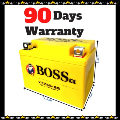 BOSSKU BATTERY YTZ5S MOTOR BATTERY EX5 DREAM LC135 V2-V8 Y15 Y16 DASH AVANTIZ WAVE LAGENDA 115 EGO