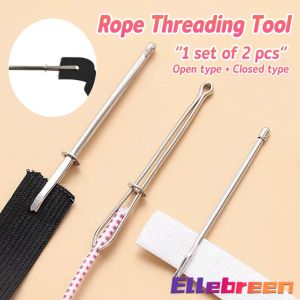 Ellebreen Needle Threader Threading Device Household Waist Rope Hat Rope DIY Sewing Tools 2pcs/set